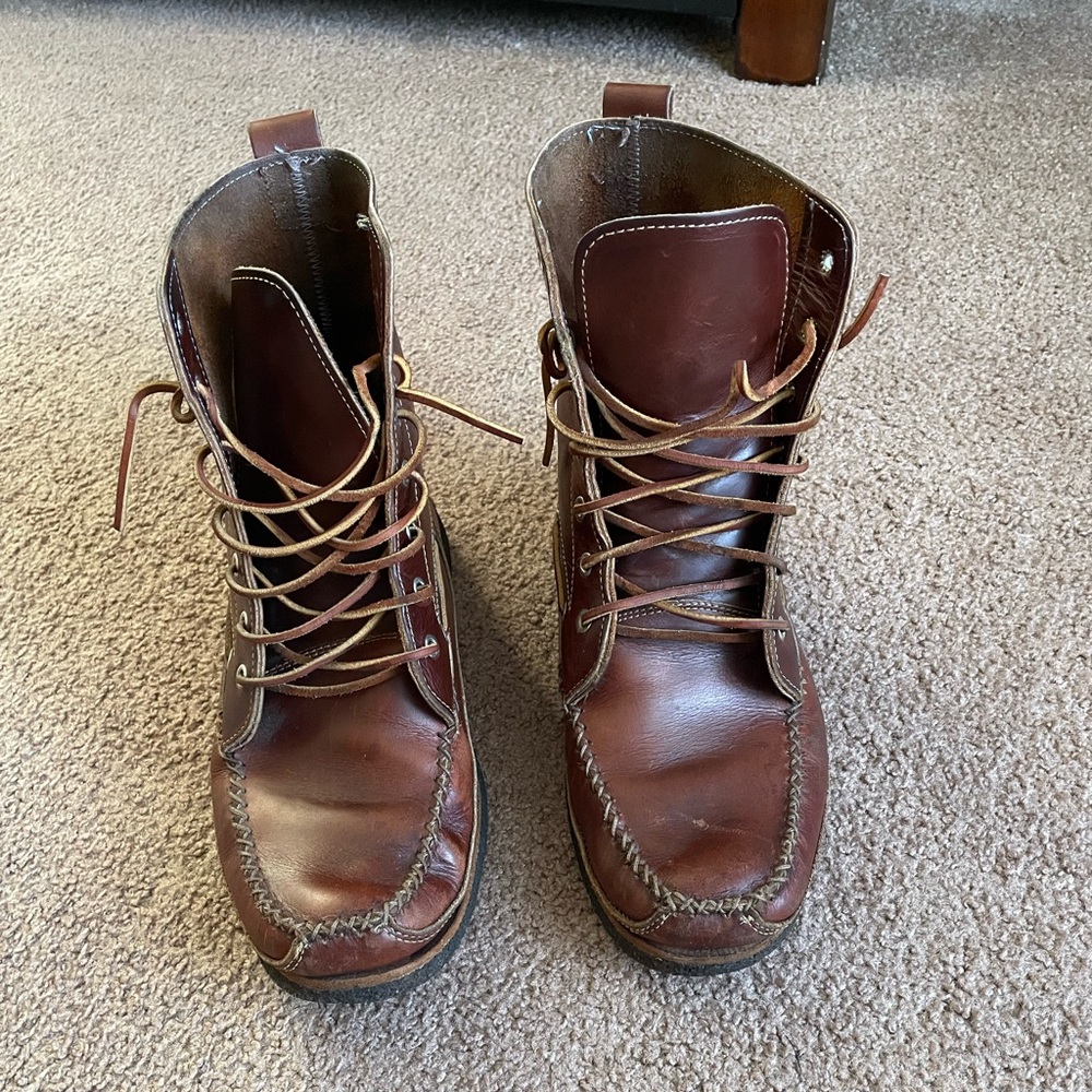 Mens— LL BEAN, crepe sole Moccasin boot